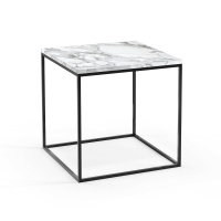 Столик Из металла черного цвета и мрамора Mahaut единый размер белый AM.PM  фото, kupilegko.ru